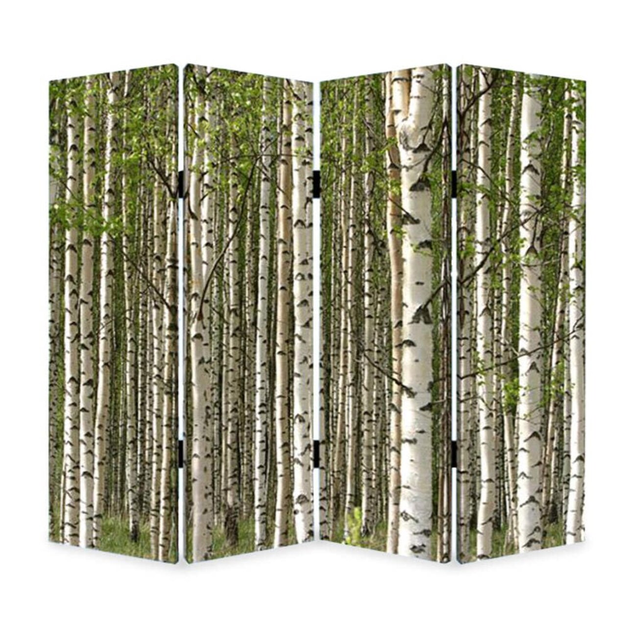 HomeRoots Decor 1-inch x 84-inch x 84-inch Multi-Color, Wood, Canvas, Prolific Forrest - Screen